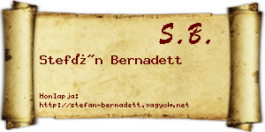 Stefán Bernadett névjegykártya