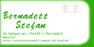 bernadett stefan business card